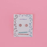 Donut Enamel Flat Back Earrings