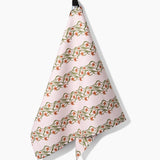 Floral Fall Stripe Tea Towel