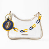 Game Day Football Bag Charm | Yellow + Blue