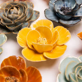 Yellow Poppy Ceramic Flower