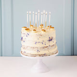 White & Gold Candles | 16 Pack