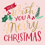 A Merry Christmas | Foil Holiday Cocktail Napkins | 20ct