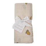 Lemons Muslin Swaddle Baby Blanket