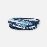 Bracelet Stack Game Day Color Block | Navy + Light Blue