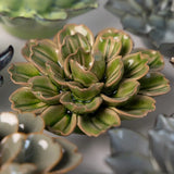 Green Petunia Ceramic Flower