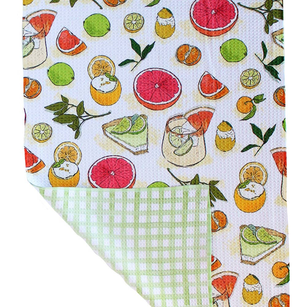Citrus Mix Key Lime Pie | Two Sided Waffle Weave Microfiber Towels