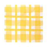 Yellow & White Check Napkins | 20 Pack