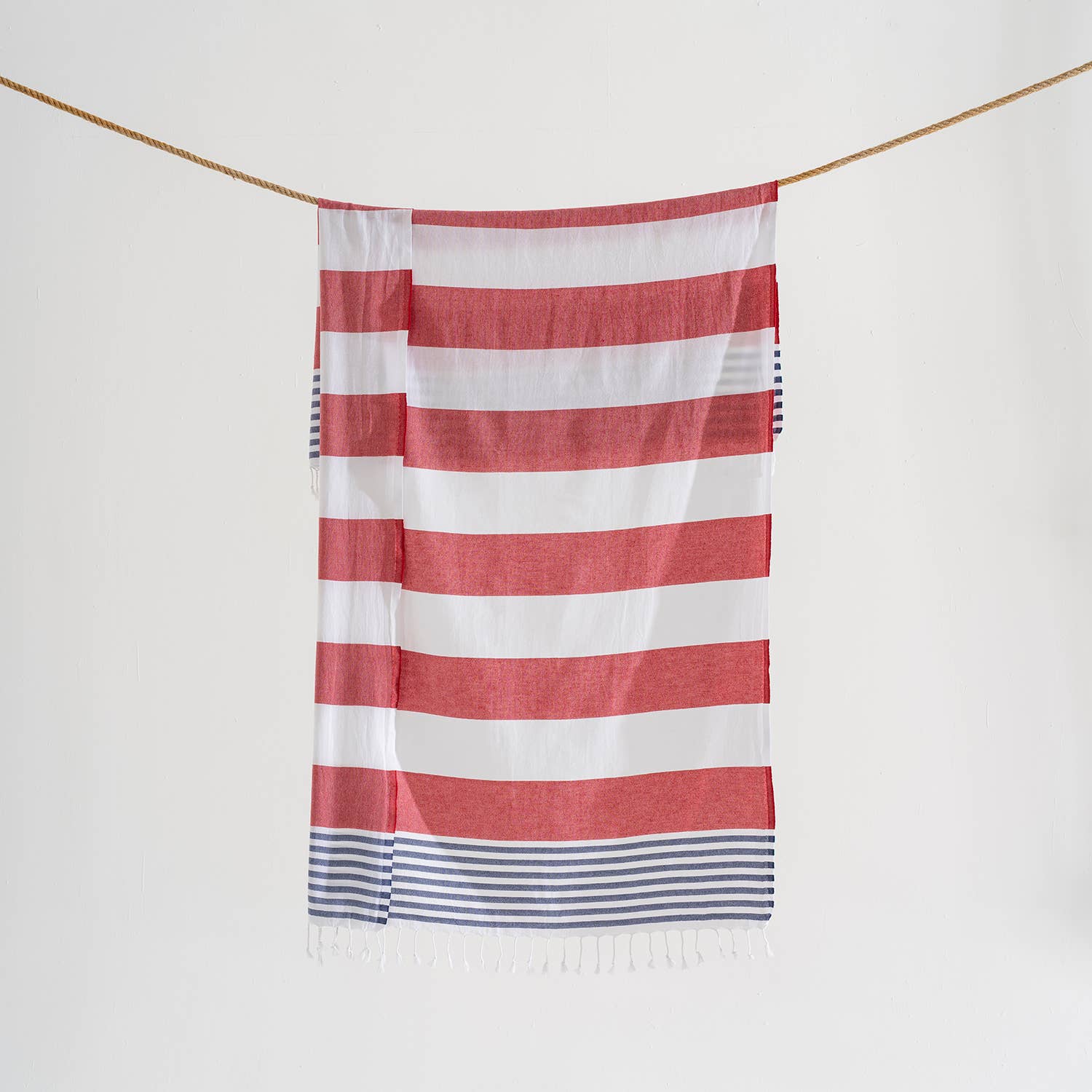 Red/Navy Turkish Towel
