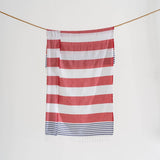 Red/Navy Turkish Towel