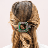 Charlotte Flat Hair Clip | Green