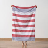 Red/Navy Turkish Towel
