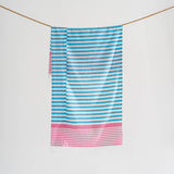 Blue/Pink Turkish Towel