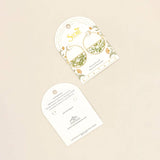 Green Peppergrass/Gold | Pressed Flower Hoop Earring