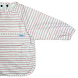 Grayson Long Sleeve Bib | Brush Stripes | Petal Pink