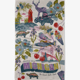 Greetings From Michigan Tea Towel