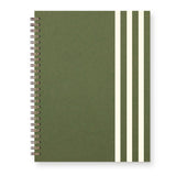 Moss Vertical Striped Journal | Lined Notebook
