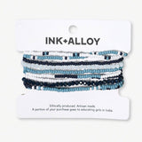 Bracelet Stack Game Day Color Block | Navy + Light Blue