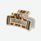 Lola Stripes Beaded Hair Claw | Desert
