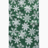Snowy Days Green Tea Towel