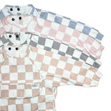 Grayson Long Sleeve Bib | Checkered | Khaki