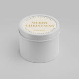Merry Christmas Travel Tin | Natural Coconut Wax Candle
