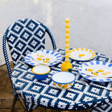 Yellow Stripe Dinner Candle