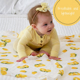 Lemons Muslin Swaddle Blanket