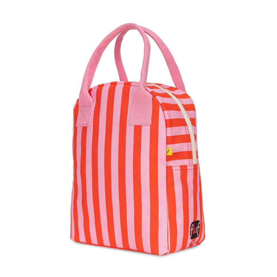 Awning Stripe Pink | Zipper Lunch Bag