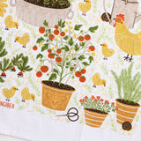 Garden Chickens Tea Towel