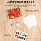 Watercolor Pocket Set Of 12 With Brush | Autumn Colors