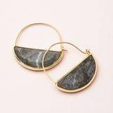 Labradorite + Gold | Stone Prism Hoop