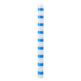 Blue & White Stripe Dinner Candle