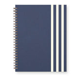 Deep Blue Vertical Striped Journal | Lined Notebook