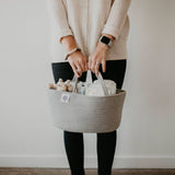 Gray Rope Diaper Caddy