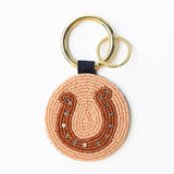Kelsey Boot Seed Bead Bag Accessory Key Ring | Navy