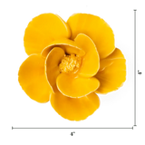 Yellow Poppy Ceramic Flower