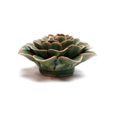 Green Rose Ceramic Flower