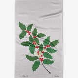 December Holly Tea Towel