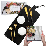 7 Piece Black Charcuterie Board Set | Black