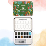 Watercolor Pocket Set Of 12 With Brush | Forest Colors