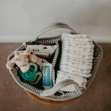 Gray Rope Diaper Caddy