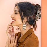 Lola Confetti Beaded Hair Claw Clip | Black + White