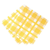 Yellow & White Check Napkins | 20 Pack
