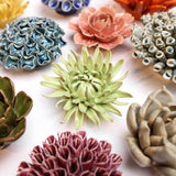 Light Green Mum Ceramic Flower