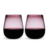 Rosado Recycled Glass Stemless Wine Glasses | Set of 2
