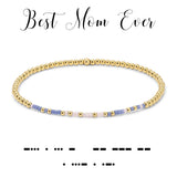 Morse Code Bracelet | Best Mom Ever | Beaded