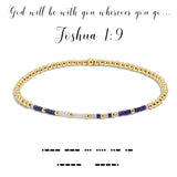 Morse Code Bracelet | Joshua 1:9 | Beaded