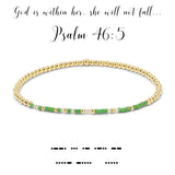 Morse Code Bracelet | Psalm 46:5 | Beaded