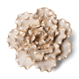 Pearl Sea Lettuce Rose Ceramic Flower