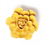 Burnt Yellow Begonia Ceramic Flower